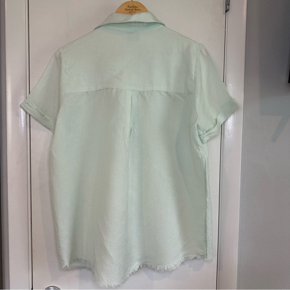 Show Me Your Mumu Antonelli Top. Large. Color: Mint Linen. RN#: 133910 - Picture 5 of 7